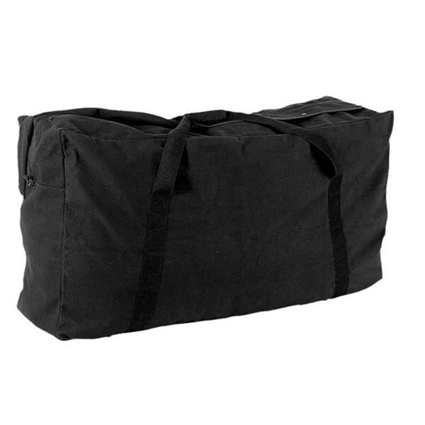 Champion Sports CB4224BK 22 oz Oversized Canvas Zippered Duffle Bag; Black